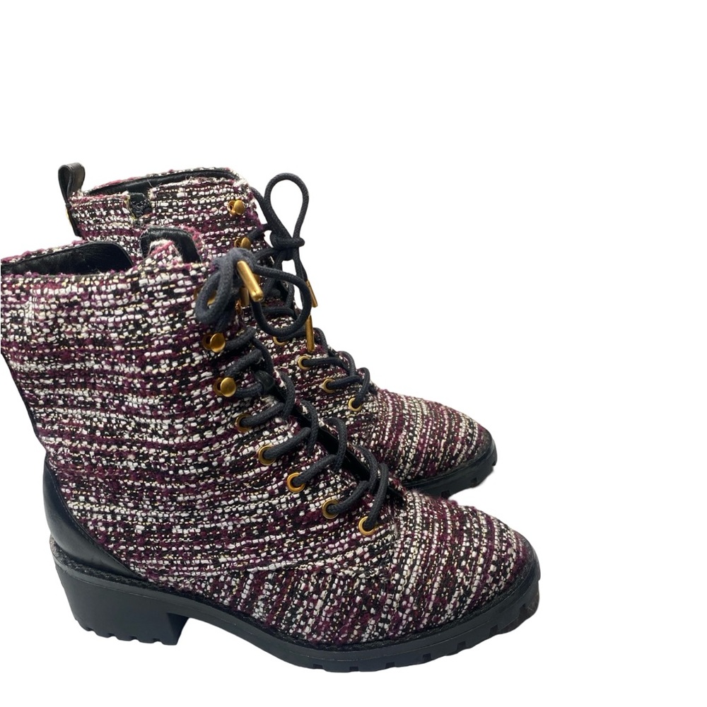 Tory Burch Multicolor Black Miller Tweed Boots Booties Woman’s size 6 - Picture 6 of 9